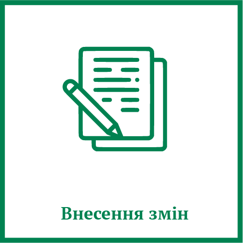 Внесення змін Внесення змін